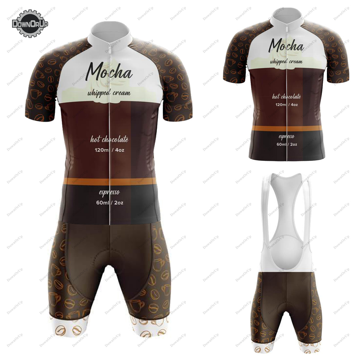 Summer Clothing List - Coffee List Mocha Cycling Jersey Set