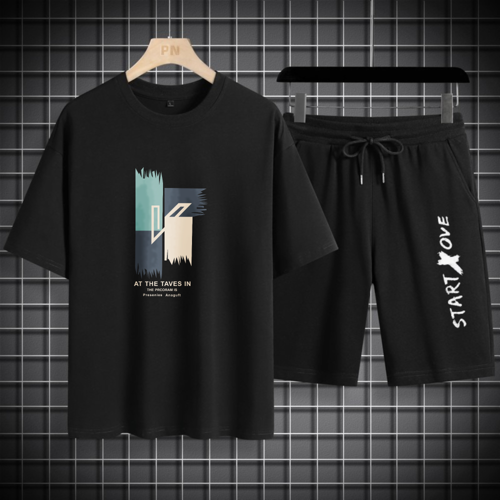 Summer Clothing Drip - 1pcs Men's t-shirt Sets 2026 Spring/Summer