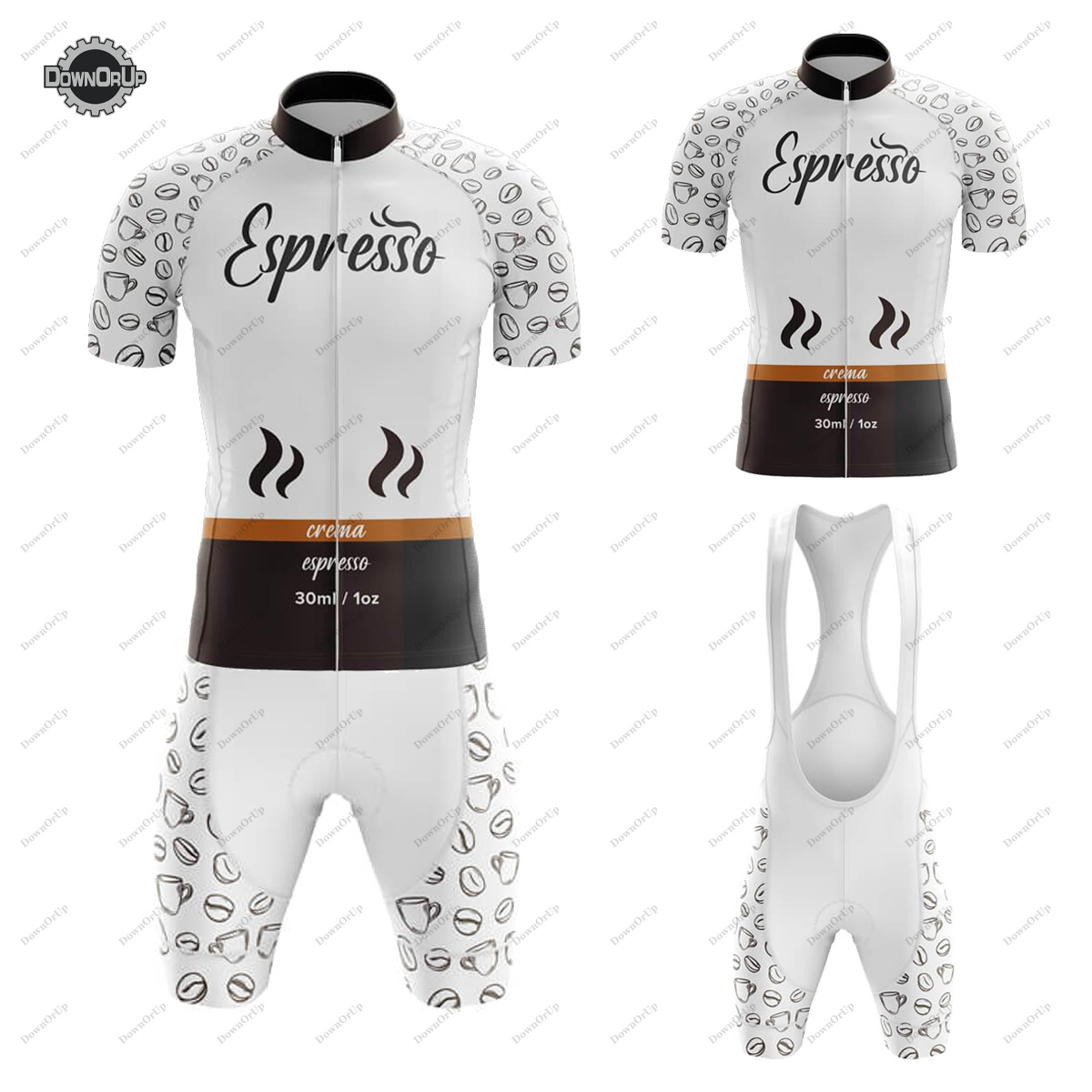 Summer Clothing List - Coffee List Espresso Cycling Jersey Set