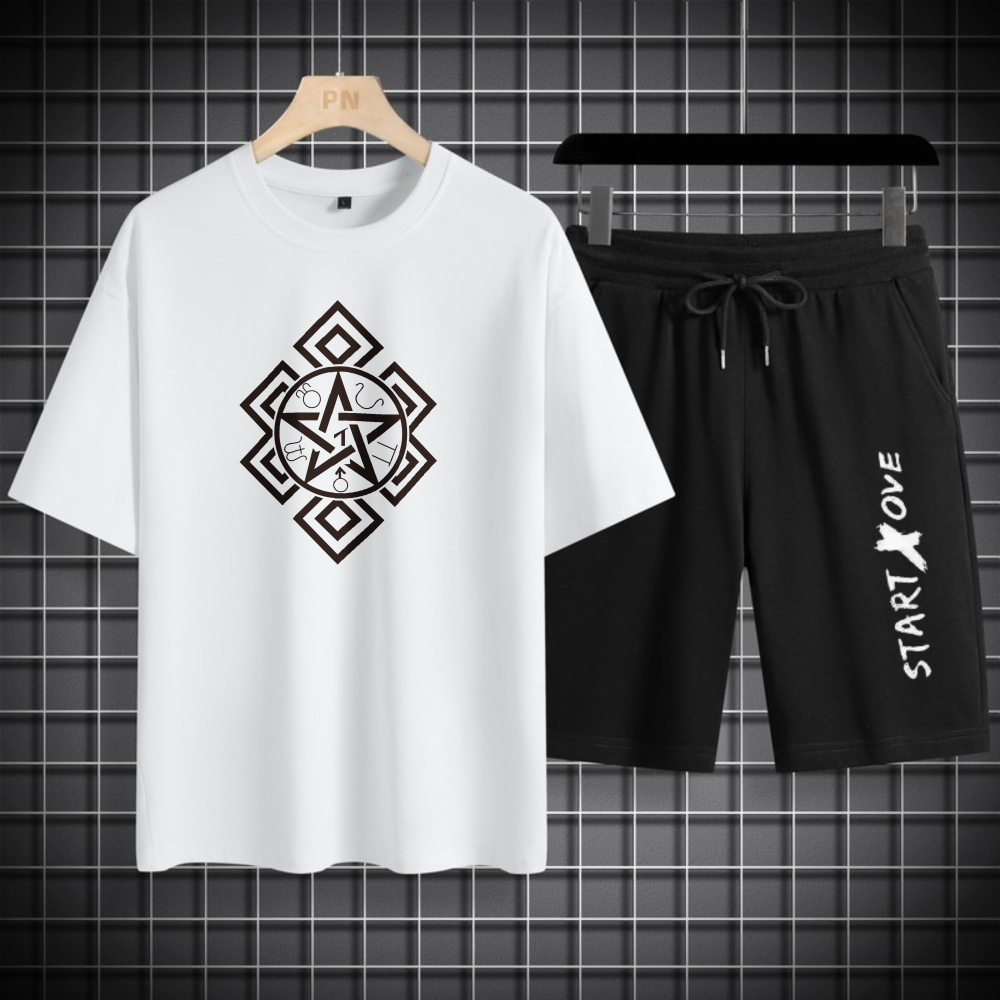 Summer Clothing Drip - 1pcs Men's t-shirt Sets 2026 Spring/Summer