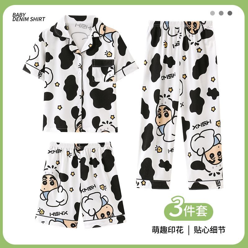 Summer Away Clothing - Crayon Shin-Chan 3Pcs Pajama Set Women's