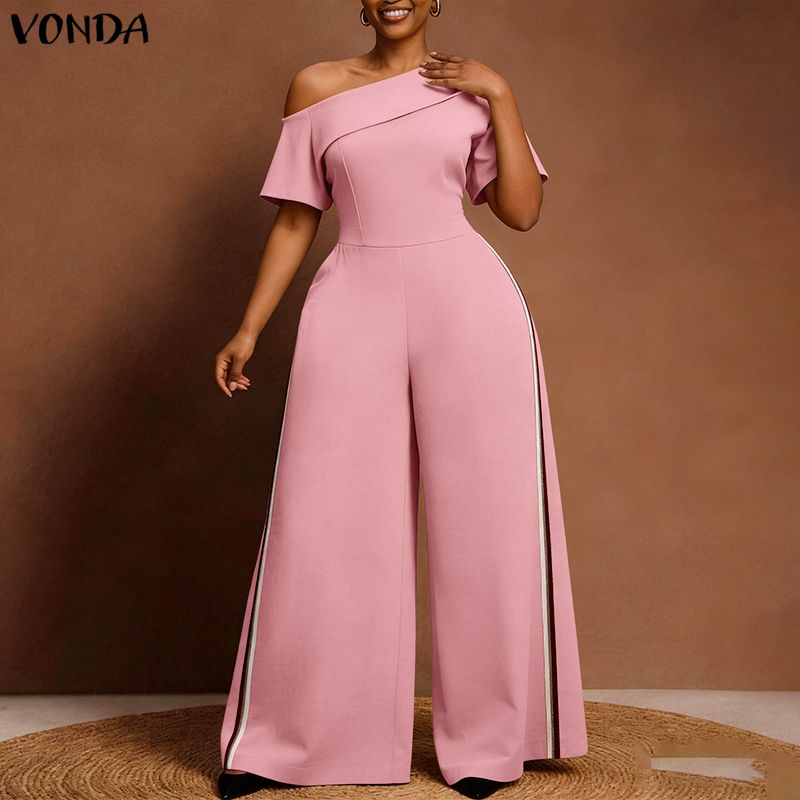 Romper Playsuit Women - VONDA Summer Women Plus Size Jumpsuits