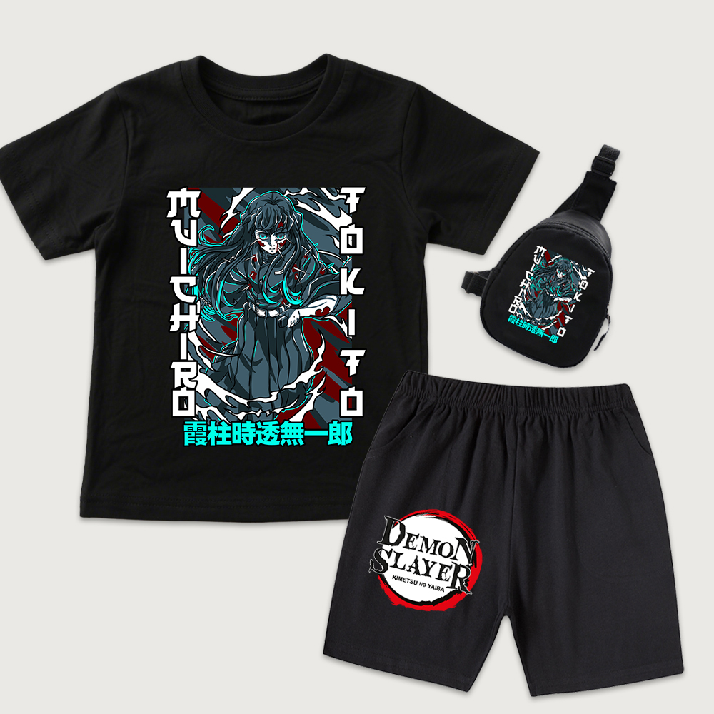 Summer Clothing For Baby Boy - Demon Slayer Muichiro Tokito Anime Print