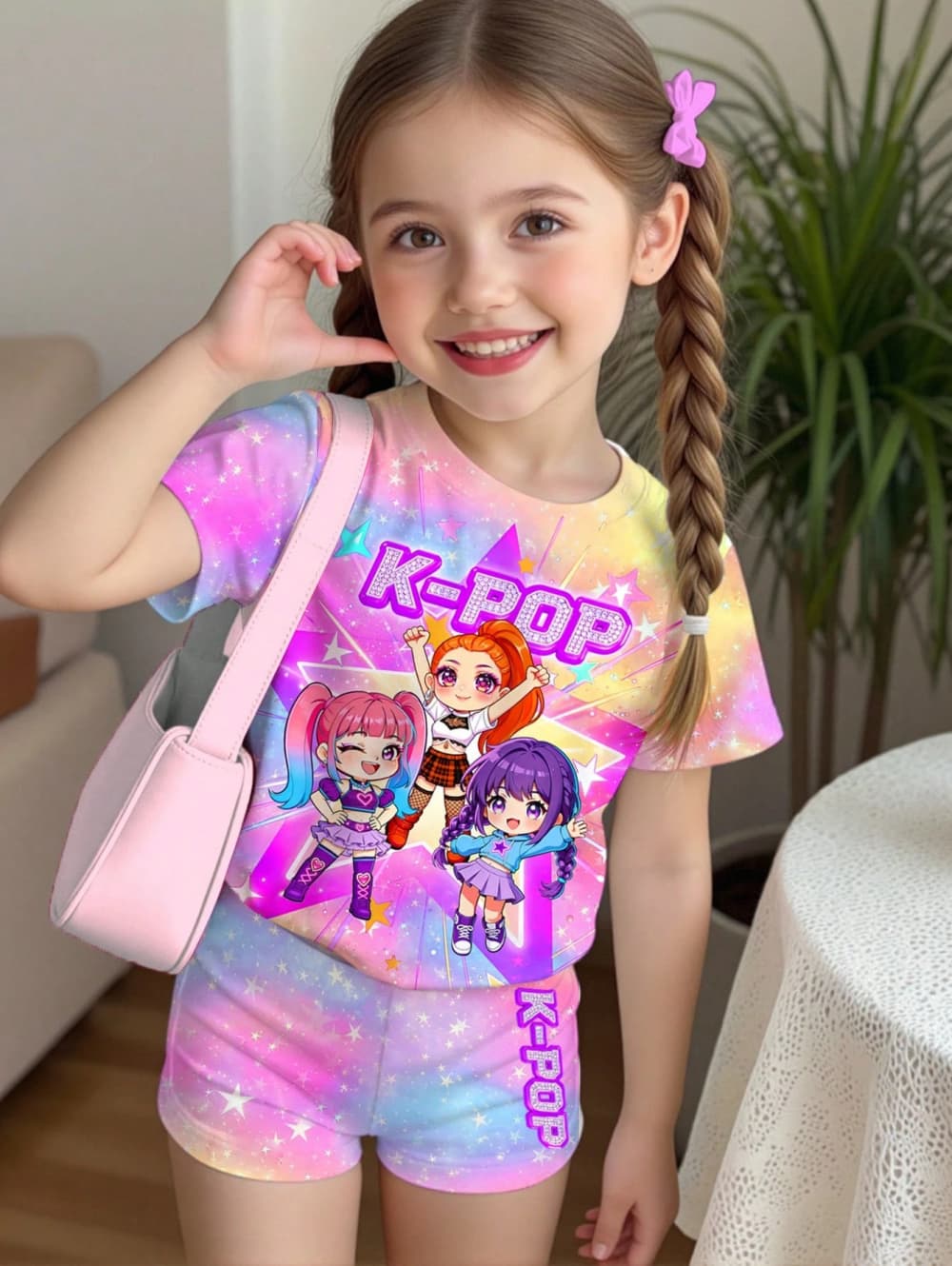 Summer Clothing List - K-Pop Cartoon Graphic Girls T-Shirt and
