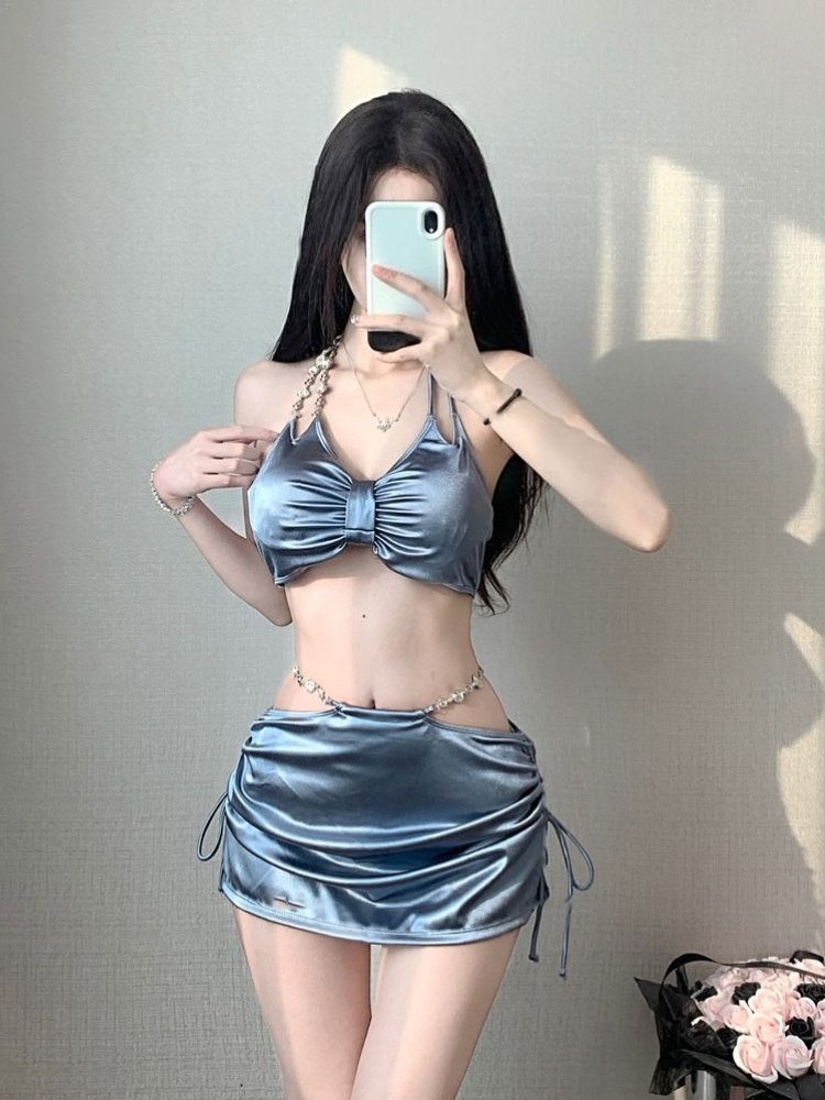 Bikini Set Push Up - Women's Elegant Thin Strap Bikini Set