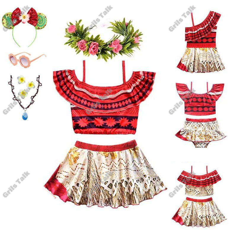 Summer Clothing Kids - Summer Fairy Princess Moana Cosplay Swimwear