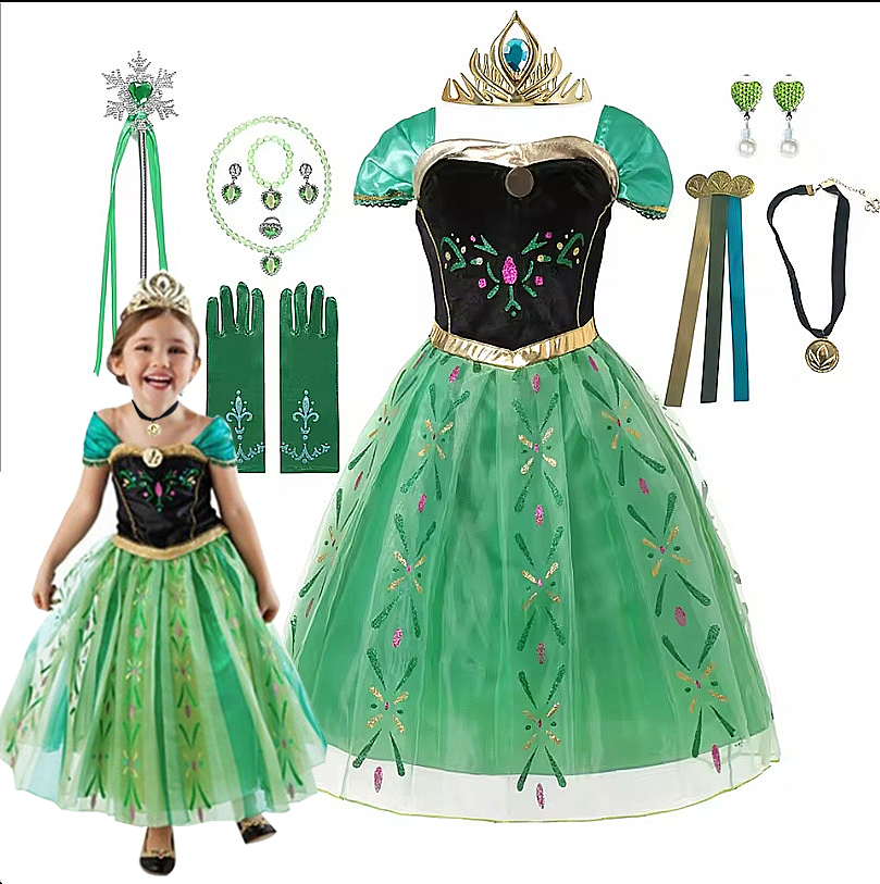 Anna Costume For Kids Girl Fan - đánh giá và giá Summer Clothing Kids