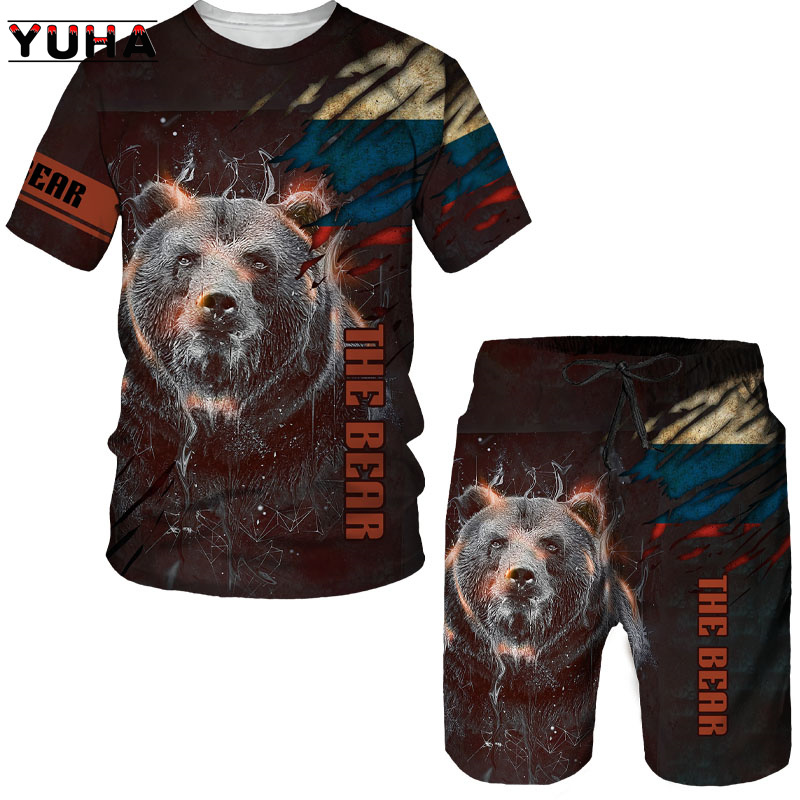 Summer  Bear 3D Printed Men's  - đánh giá và giá Summer Clothing For Women