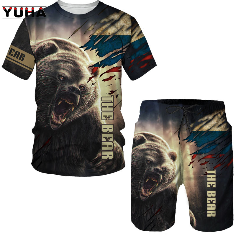 Summer  Bear 3D Printed Men's  - đánh giá và giá Summer Clothing For Women