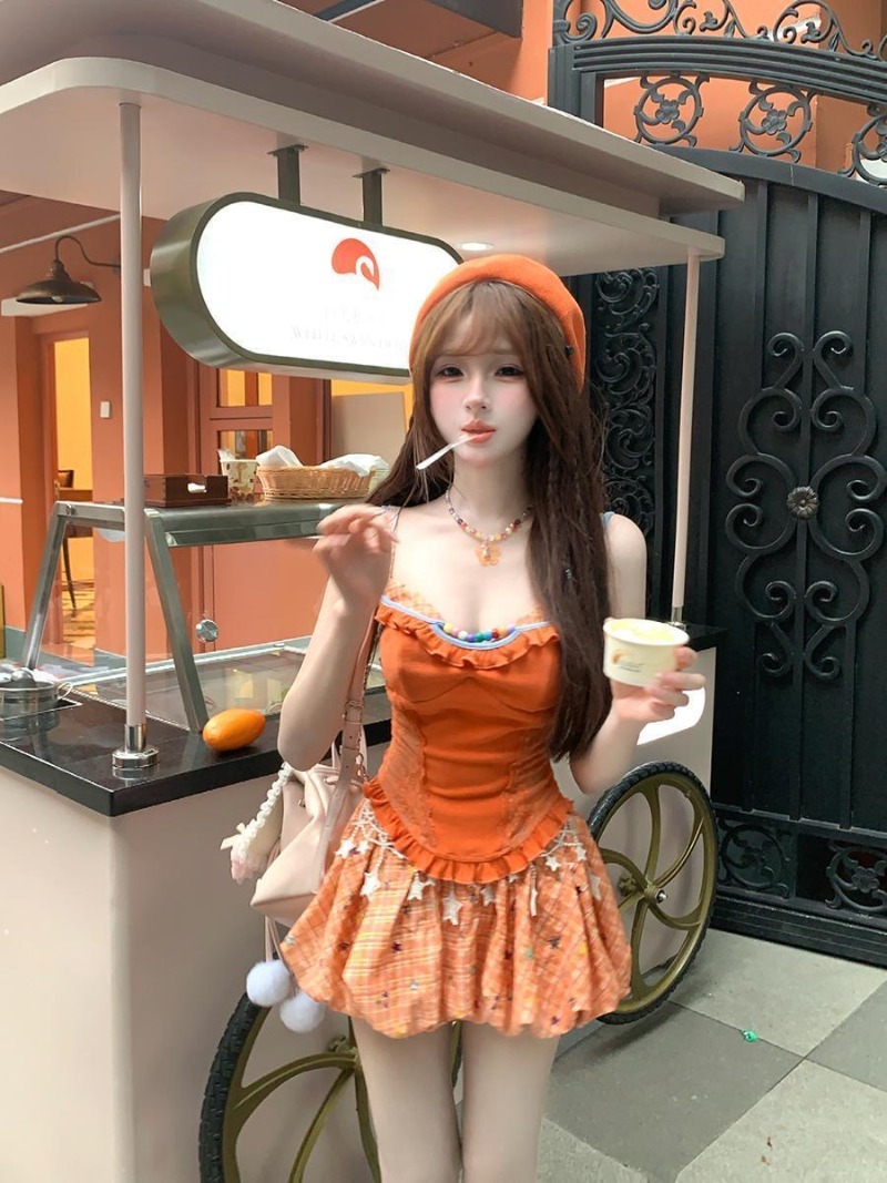 Summer New Orange Dopamine Swe - đánh giá và giá Summer Clothing Kids