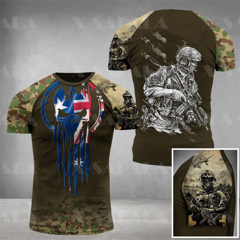 Australia Flag Skull Graphic T - đánh giá và giá Summer Clothing Australia