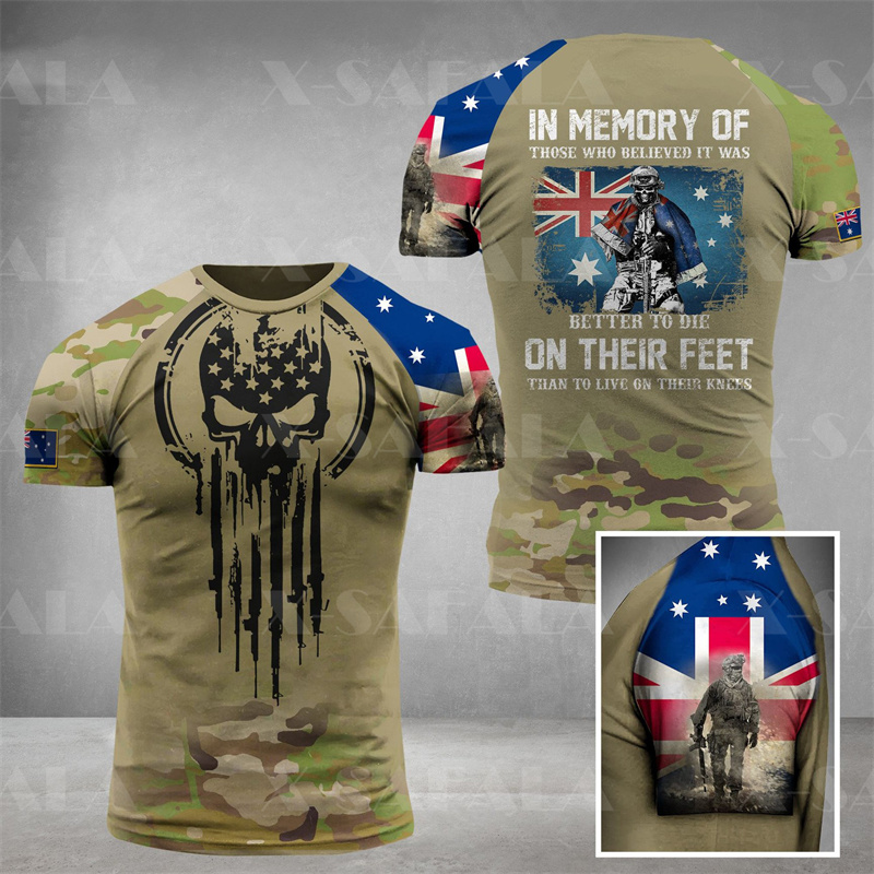Australia Flag Skull Graphic T - đánh giá và giá Summer Clothing Australia