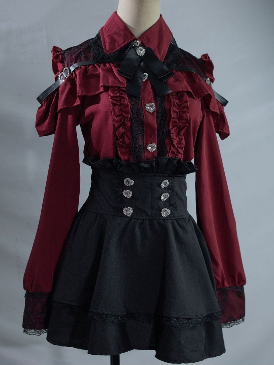 Subculture JK Uniform 2 Piece  - đánh giá và giá Off Shoulder Blouse