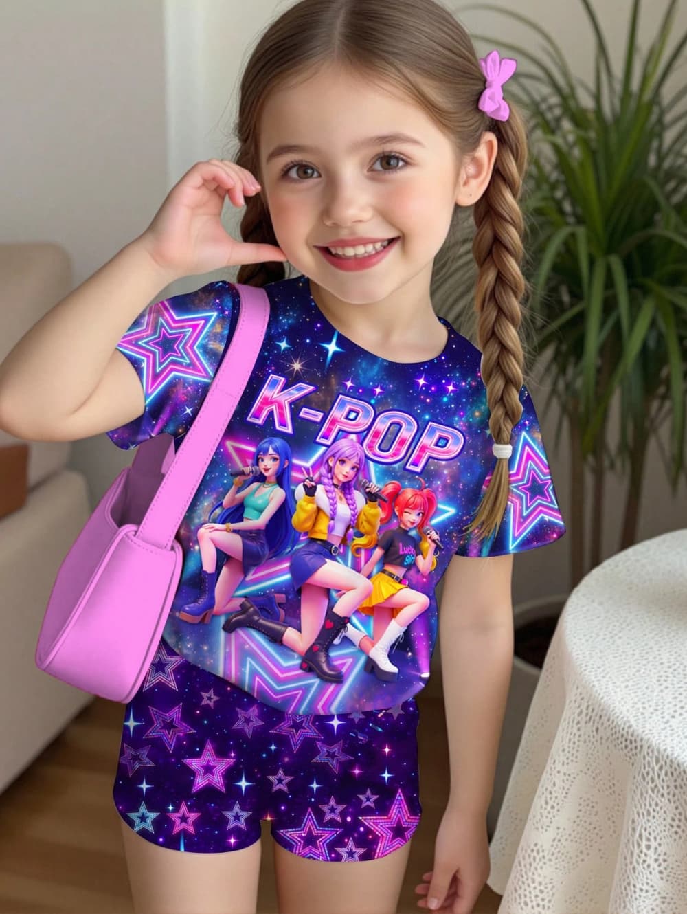 K-Pop Cartoon Graphic Girls T- - đánh giá và giá Summer Clothing List
