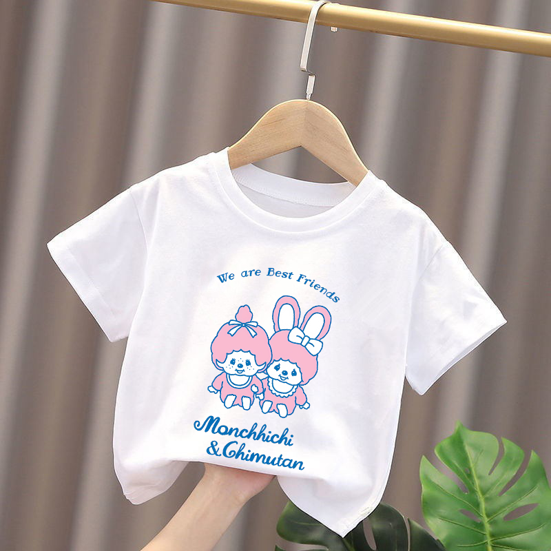 Monchhichi Kids T-shirts Anime - đánh giá và giá Summer Clothing Kids