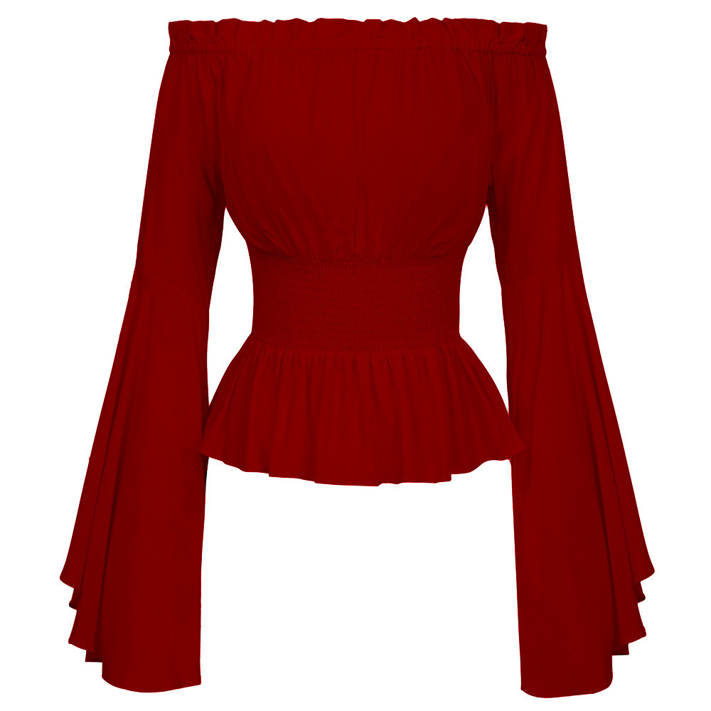 Goth Slim Shirt Flared Long Sl - đánh giá và giá Summer Renaissance Clothing