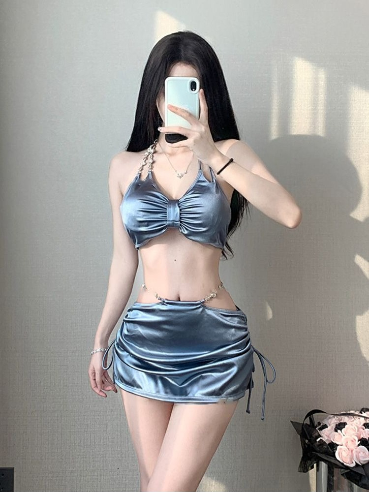 Women's Elegant Thin Strap Bik - đánh giá và giá Bikini Set Push Up