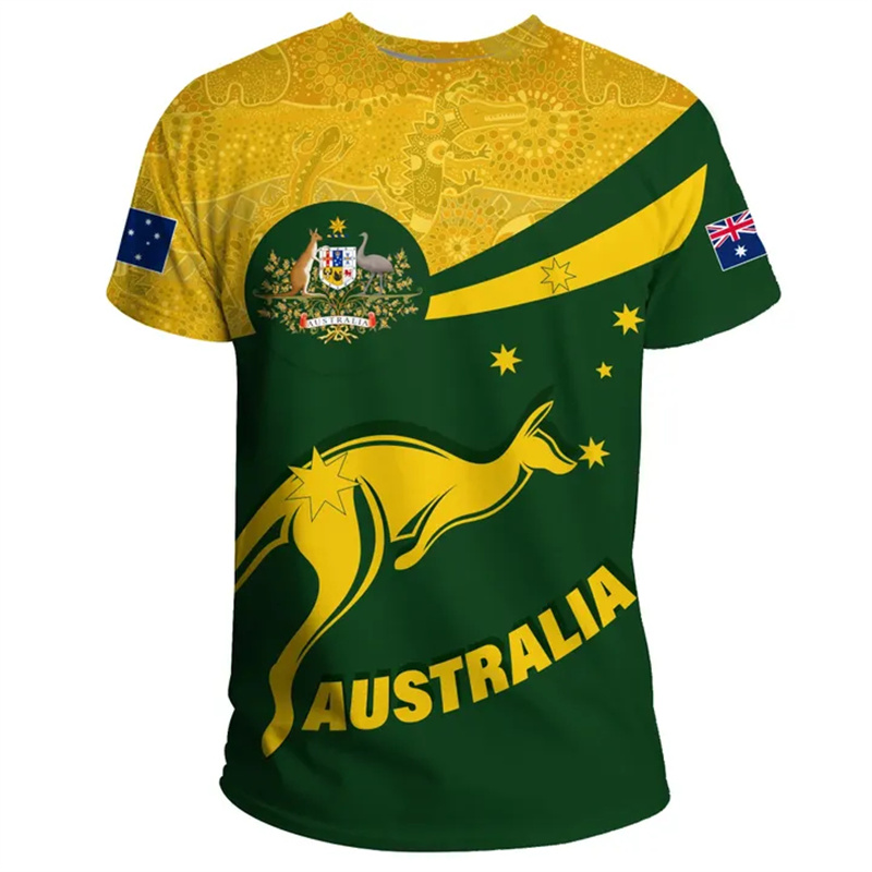 3D Print Australia Flag T Shir - đánh giá và giá Summer Clothing Australia