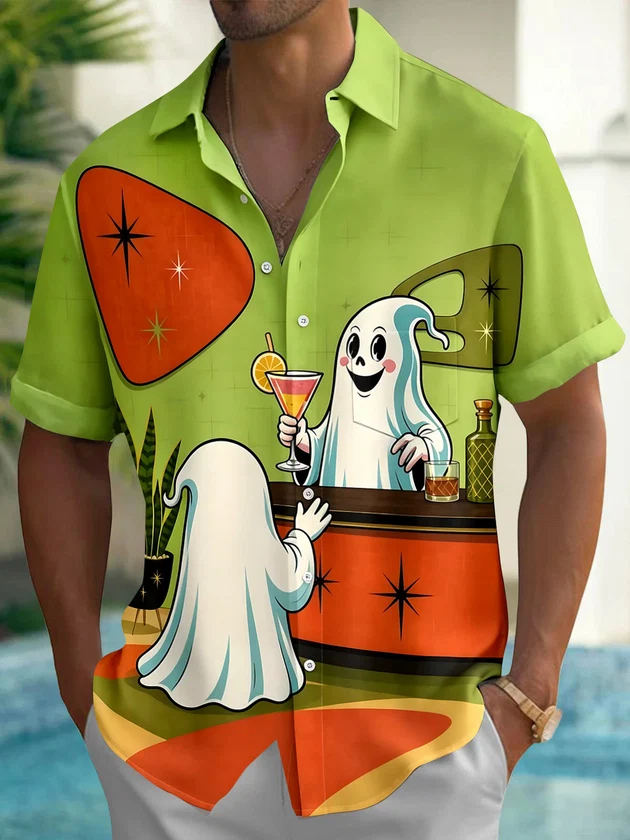2026 Halloween Men's Shirt Rai - đánh giá và giá Summer Clothing Drip