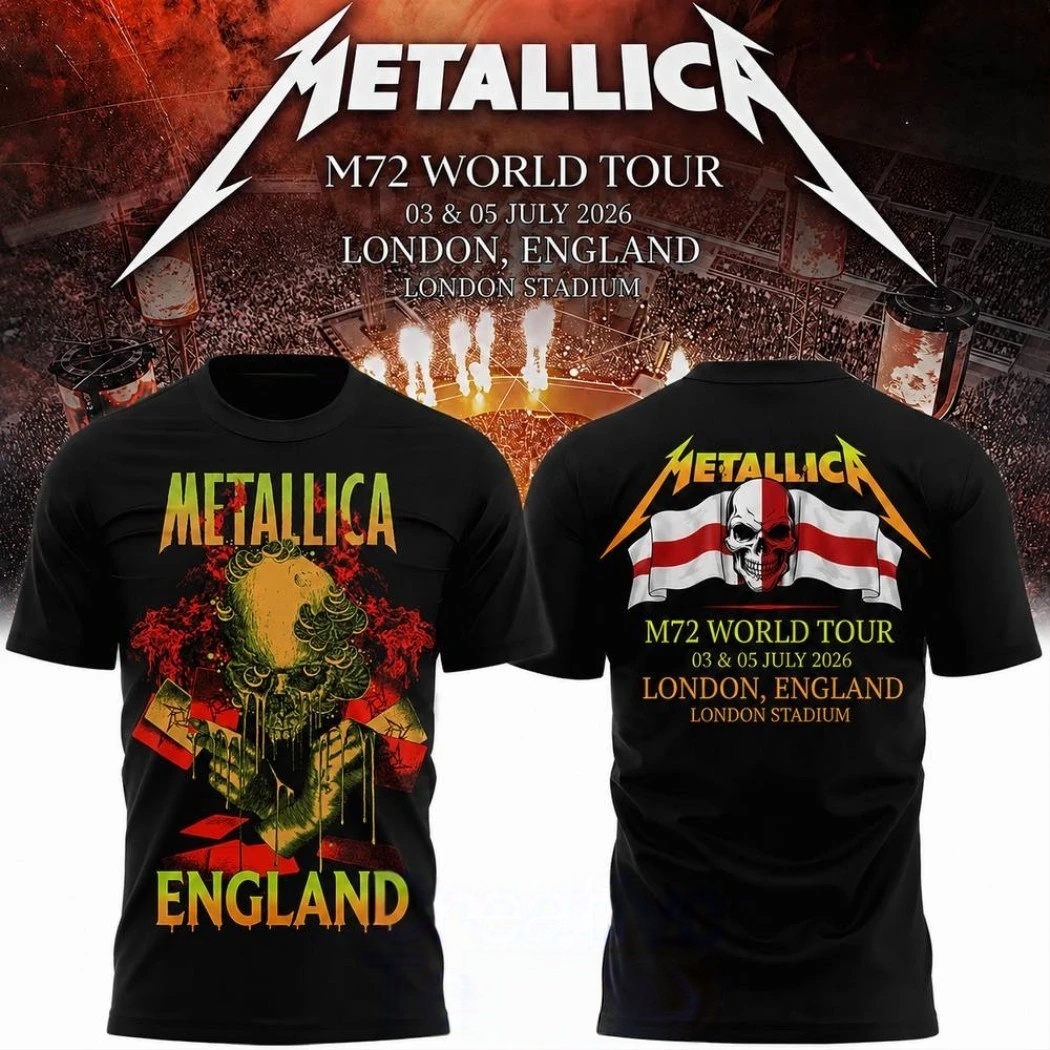 Metallica 2026 M72 World Tour  - đánh giá và giá Summer Clothing London