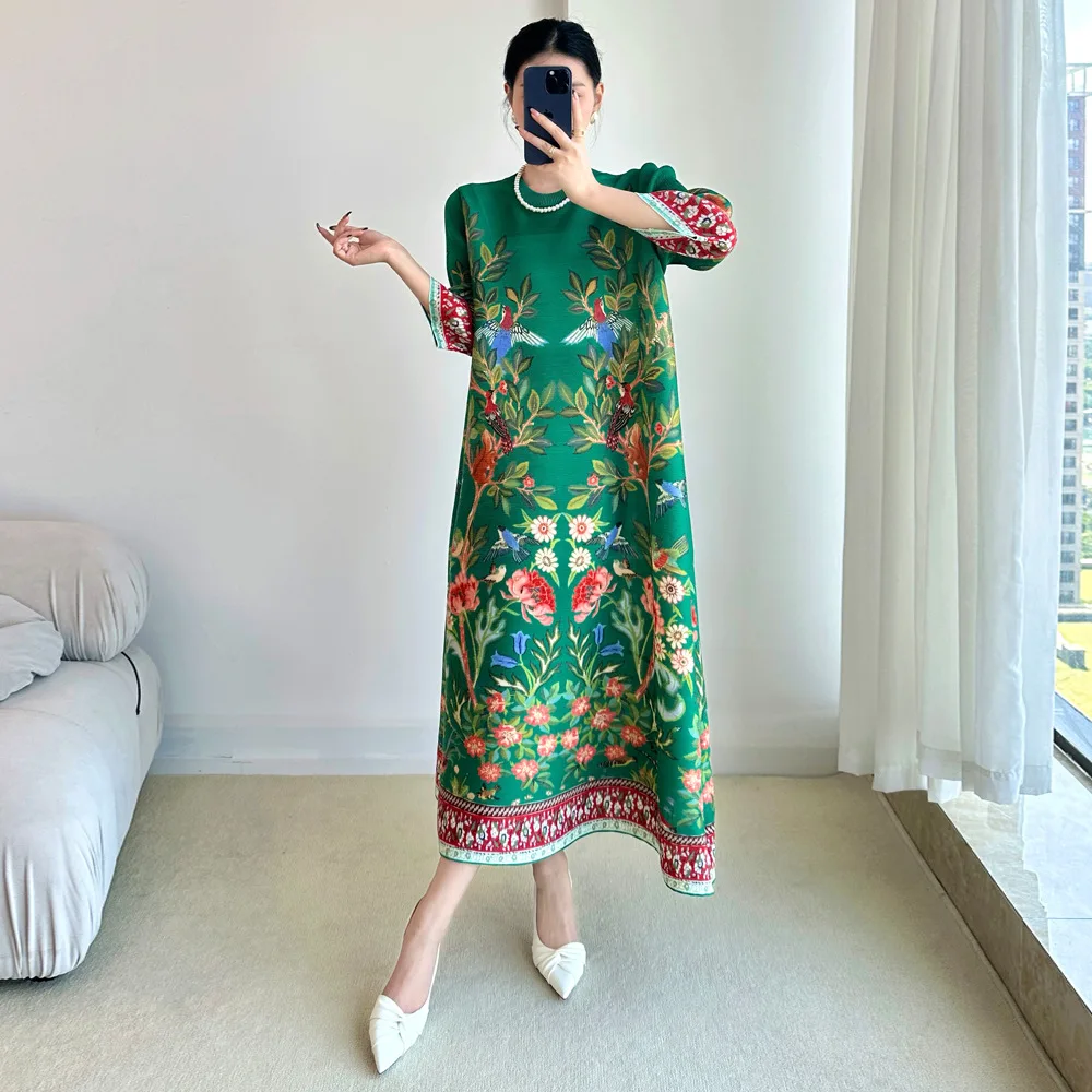 Miyake Vintage Print Dress Sev - đánh giá và giá Summer Clothing Essentials Women