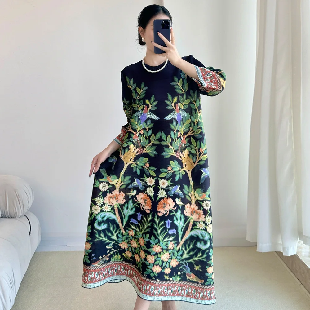 Miyake Vintage Print Dress Sev - đánh giá và giá Summer Clothing Essentials Women