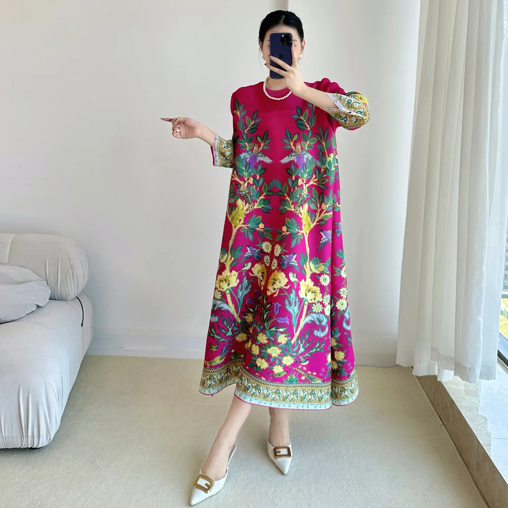 Miyake Vintage Print Dress Sev - đánh giá và giá Summer Clothing Essentials Women