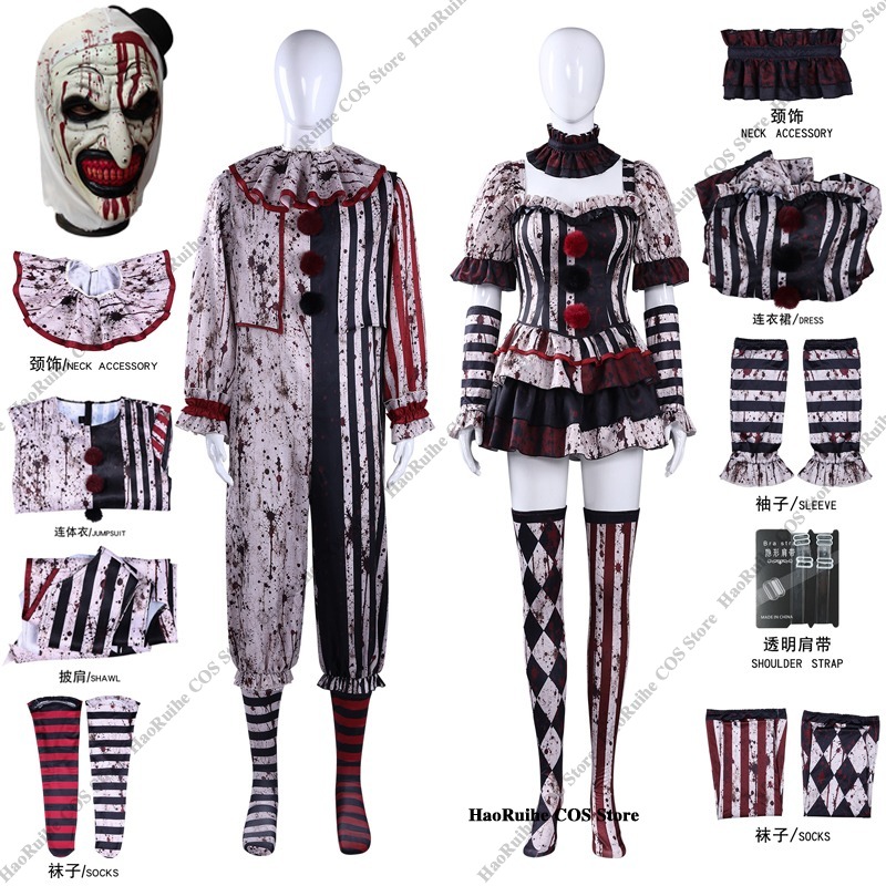 New Terrifier Art Clown Joker  - đánh giá và giá Romper Playsuit Women