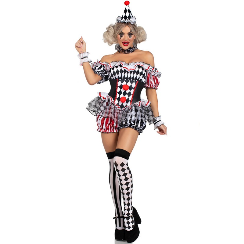 Women Clown Cosplay Costume Ci - đánh giá và giá Romper Playsuit Women