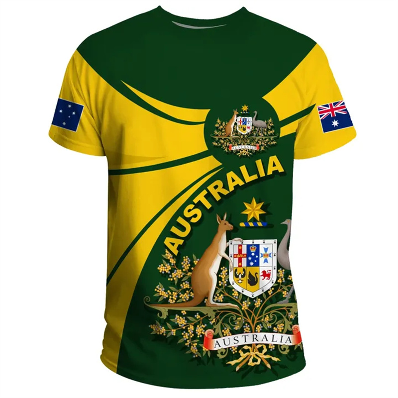 3D Print Australia Flag T Shir - đánh giá và giá Summer Clothing Australia