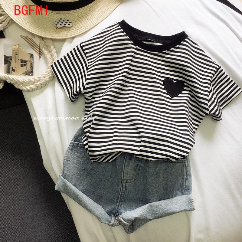 Teens Girls Cotton Striped Sho - đánh giá và giá Summer Loving Kids Clothing